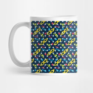 Superhero Masks Pattern Mug